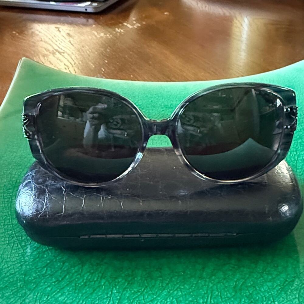 Cynthia Rowley Gunmetal Sunglasses with Case